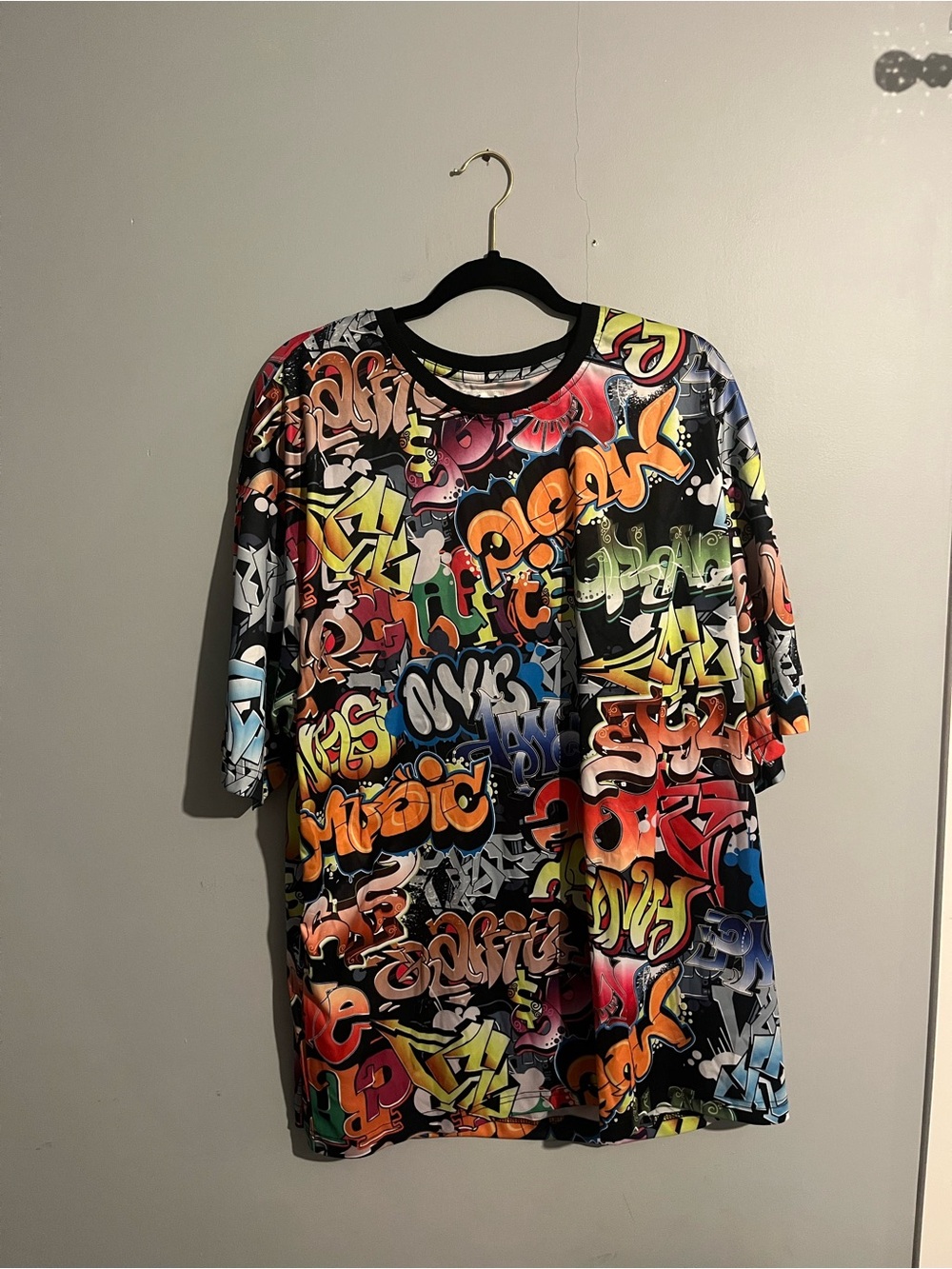 Fresh prints of bel-air Multicolor Graffiti Short Sleeve Tee size 4XL NWT
